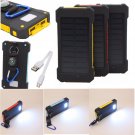 8000mAh Dual USB LED Solar Portable Mobile Power Bank Battery Charger For Cellphone Tablet