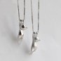 925 Sterling Pure Silver Necklace Cat Pendant Lovely Sweet Jewelry