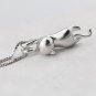 925 Sterling Pure Silver Necklace Cat Pendant Lovely Sweet Jewelry