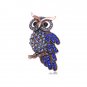 Elegant Owl Inlay Crystal Rhinestone Alloy Brooch Pin For Women