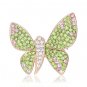 Elegant Butterfly Animal Inly Zircon Crystal Brooch Pin Accessories