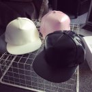 Unisex Women Men Artificial Leather PU Baseball Cap Adjustable Flat Snapback Hip Hop Hat