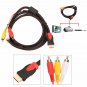 1.5M 5Ft HDMI Male to 3 RCA Video Audio AV Cable Cord Adapter for TV DVD 1080P PS3 Xbox