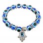 Handmade Unisex Evil Eye Glass Beads Palm Elastic Bracelet
