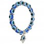 Handmade Unisex Evil Eye Glass Beads Palm Elastic Bracelet