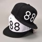 Unisex Men Women 88 Embroidery Baseball Cap Digital Hip-hop Adjustable Visor Bboy Cap