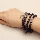 108pcs 6mm Amethyst Crystal Prayer Beads Multilayer Bracelet