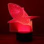 Touch 7 Color Changing LED 3D Illuminated Shark Lamp USB Illusion Light Desk Decor