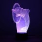 3D Dolphin Optical illusion 7 Color Changing USB Touch LED Desk Table Night Light Lamp Decor