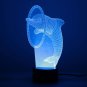3D Dolphin Optical illusion 7 Color Changing USB Touch LED Desk Table Night Light Lamp Decor