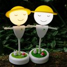 LED Vibration Sensor Scarecrow Night Light Flexible Twist Rechargeable USB Beside Table Light