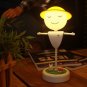 LED Vibration Sensor Scarecrow Night Light Flexible Twist Rechargeable USB Beside Table Light