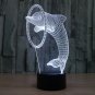 Creative 3D Illusion 7 Color Change LED Dolphin Night Light Table Lamp
