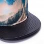 Men 3D Beach Printed Polyester Leather Adjustable Baseball Cap Hip Hop Snapback hat