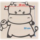 CUTE LITTLE TOILET COW DESIGN Decal Wall Sticker Set Cute Decal Set