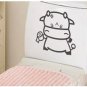 CUTE LITTLE TOILET COW DESIGN Decal Wall Sticker Set Cute Decal Set