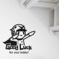 GOOD LUCK BOY Free Style BLACK Color Wall Sticker Decal Set