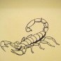 Scorpion SHAPE Background Free Style Black Color 57 cm x 100 cm Wall Sticker Decal Set