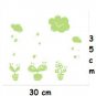 Cute Litte Plant Design Background Free Style WHITE Color  30 cm x 35 cm Wall Sticker Decal Set