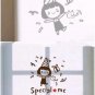 Cute Little Girl with Special Me Decal Wall Sticker Set Cute Decal Set