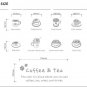 Coffee & Tea Cafe Design Free Style BLACK Color Wall Sticker Decal Set