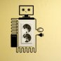 ROBOT Design Free Style BLACK Color 25 cm x 19.5 cm Wall Sticker Decal Decoration Set