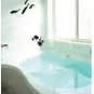INK Fish Design Background Free Style GREY Color Wall Sticker Decal Set