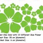 BIG FLOWER SHAPE Background Free Style Wall Sticker Decal Decoration Set
