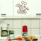 COOKING BEAR CUTE 20 cm x 20.7 cm Free Style DIY Wall Sticker Decal Set