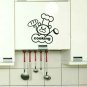 COOKING BEAR CUTE 20 cm x 20.7 cm Free Style DIY Wall Sticker Decal Set