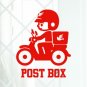 POST BOX Design Free Style RED Color Wall Sticker Decal Set
