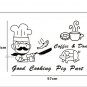 Cute Cooking Chief 36 cm x 57 cm Home DIY Decal Wall Sticker Set