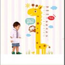 Giraffe & Monkey Cute Design HEIGHT MEASURE Design Room DIY Decal Wall Sticker Set
