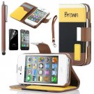 Brown Iphone Wallet w/ Accessories