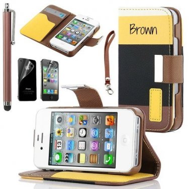 Brown Iphone Wallet w/ Accessories