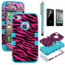 Pink Zebra iPhone Case w/ Accessories