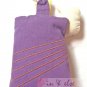 Coin Purse Phone Case Carabiner w/ Key Chain Keyring : Purple Lucky Cat & Music Note