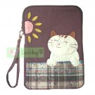 Apple iPad mini Case Pouch Cover / Kindle / Galaxy Tab2 : Purple Lucky Cat