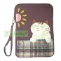 Apple iPad mini Case Pouch Cover / Kindle / Galaxy Tab2 : Purple Lucky Cat