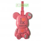 I LOVE HK Bear Luggage Tag ID Name Travel School Bag