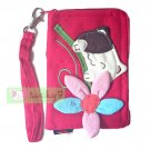 iPhone 4/4S/5 Galaxy S3 4 III IV Case Pouch : Pink Lucky Cat Flower Cotton Wristlet