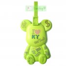 I LOVE NY Bear Luggage Tag ID Name Travel School Bag