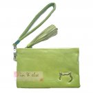 iPhone Phone Pouch Purse Wristlet Faux Leather ANIMOB TASSEL / Lemon Green