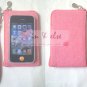 iPhone 4/4S/5 Case Phone Pouch Purse Wristlet ANIMOB FLOWER CANVAS / Peach