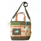 2 Styles Shoulder Bag, Handbag LUCKY CAT SCOTCH / Brown