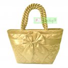 NaRaYa Satin Thai Handbag Shopper Bag Tote / Gold