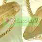 NaRaYa Satin Thai Handbag Shopper Bag Tote / Gold