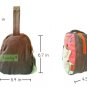Lucky Cat Dancing Cotton Handbag Bag for Girl Woman / Brown-Orange