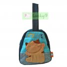 Lucky Cat Dancing Cotton Handbag Bag for Girl Woman / Blue