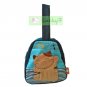 Lucky Cat Dancing Cotton Handbag Bag for Girl Woman / Blue